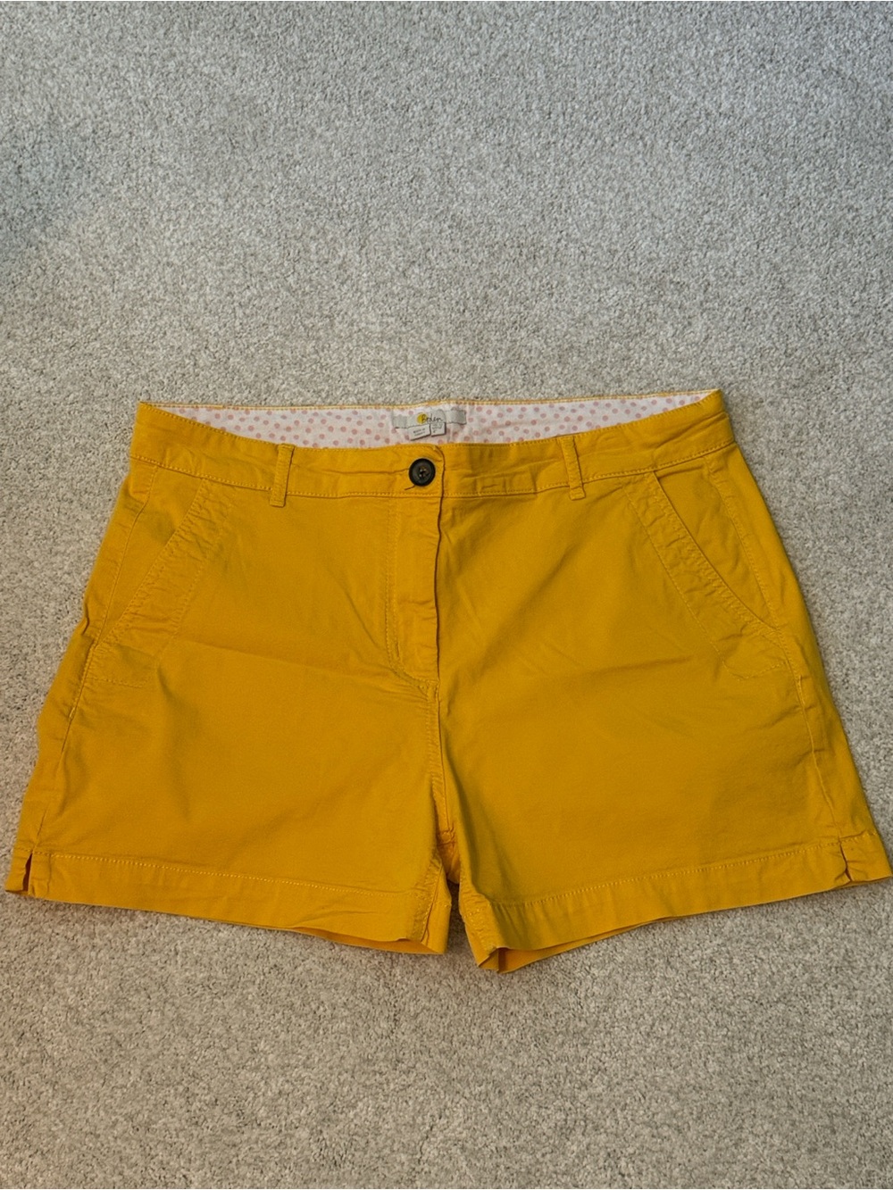 Boden Mustard Yellow Casual Women's Shorts, US12